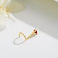 wholesale 14k Gold Moissanite Nose Stud Screw Round Prong Set Piercing Jewelry-0-4