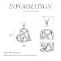 TOUPOP Sterling Silver Birthstone Heart Cross Necklace-0-5