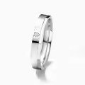 TOUPOP 925 Sterling Silver/10k/14k/18k Gold Moissanite Couple Wedding Ring Set-0-2