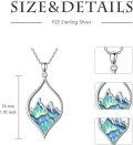 wholesale Sterling Silver White Blue Opal Necklace for Nature Lovers-0-4
