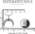 wholesale 925 Sterling Silver 925 Horned Moon Necklace with Celtic Knots for Men and Women -0-3