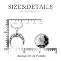 wholesale 925 Sterling Silver Celtic Knot Crescent Horn Pendant Necklace Oxidized Black Vintage Jewelry-0-3