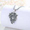 wholesale 925 Sterling Silver Lion Pendant Necklaces with Crown Design for Men & Women-0-1