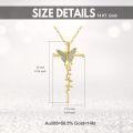 wholesale Gold Butterfly Opal Heartbeat Cross Necklace 14K Gold Plated Christian Jewelry for Women-0-4