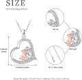 wholesale 925 Sterling Silver Heart Dog and Angel Pendant Necklace with Cubic Zirconia Stones - Cute  for Women Girlfriends Moms-0-2
