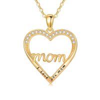 wholesale 14k Mom Heart Necklace-A-Mom Heart