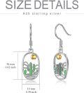 wholesale TOUPOP Cactus Earrings Sterling Silver Dangle Drop Earrings For Women Green Cactus Jewelry Christmas Xmas Birthday Gifts For Her Women Mom Grandma -0-4