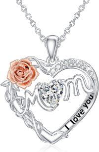wholesale TOUPOP Mothers Day Gifts For Mom Sterling Silver Always My Mother Forever My Friend Heart Pendant Necklace Mother Christmas Jewelry Gifts For Women Mom Mother (mom) -undefined