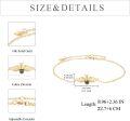 wholesale 14K Gold Honey Bee Bracelet with Cubic Zirconia Stones for Women's Fashion s-0-3