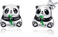 wholesale 925 Sterling Silver Panda Stud Earrings for Women Hypoallergenic Animal s-Panda