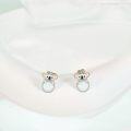 wholesale 925 Sterling Silver Opal Koala Bear Stud Earrings with Pink Enamel Accents-0-3