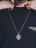 wholesale 925 Sterling Silver Miraculous Medal Pendant Necklace with Virgin Mary Design - Religious s for Men & Women-0-5