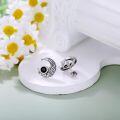 wholesale 925 Sterling Silver Black Crystal Moon Celtic Knot Stud Earrings for Women-0-2