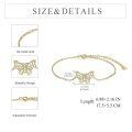 wholesale 14k Gold Filigree Butterfly Anklet Delicate Chain Jewelry Elegant Design-0-3