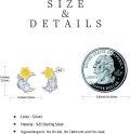 wholesale 925 Sterling Silver Opal Crescent Moon & Daisy Stud Earrings Hypoallergenic Gift for Her-0-3