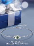 wholesale  Sterling Silver Gemstone Dainty Anklet for Women Beach Jewelry Gift -0-8