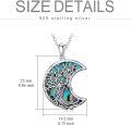 wholesale TOUPOP Tree Of Life Necklace For Her Sterling Silver Abalone Family Tree Of Life Pendant Necklace Fashion Jewelry For Women Birthday Gifts -0-3