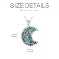 TOUPOP Sterling Silver Abalone Tree Of Life Necklace For Women-0-3