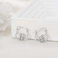 wholesale 925 Sterling Silver Teddy Bear Hoop Earrings Gift for Women-0-3