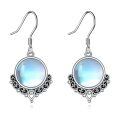 wholesale 925 Sterling Silver Celtic Knot Earrings With Moonstone Charm-0-1