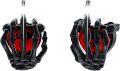 wholesale 925 Sterling Silver Black & Red Gothic Skull Skeleton Hand Stud Earrings-0-0