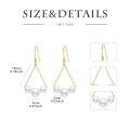 wholesale 14K Gold 3-Pearl Drop Earrings for Women - Elegant  Set-0-2