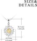 wholesale 925 Sterling Silver Personalized Photo Locket Necklace w/Engraved You Are My Sunshine Pendant & Sunflower Design-0-3