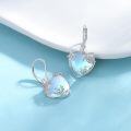 wholesale 925 Sterling Silver Heart-Shaped Turtle & Coral Blue Moonstone Drop Earrings for Women Gift Idea-0-1