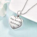 wholesale 925 Sterling Silver Sunflower Heart Urn Necklace for Ashes, Perfume & Keepsakes - Adjustable Chain, Hypoallergenic-0-2