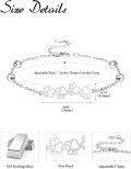 wholesale 925 Sterling Silver Chain with Cutout Paw Prints - Cute Pet Lover's Charm Bracelet for Women-0-1