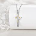 wholesale 925 Sterling Silver Praying Hands Faith Over Fear Cross Pendant Necklace-0-3