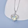 wholesale Sterling Silver Austrian Crystal Caduceus Angel Wing Heart Nurse Necklace-0-37