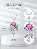 wholesale 925 Sterling Silver Fox Pendant Necklace Wholesale w Birthstone Women s Jewelry Gift-0-2