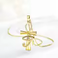 wholesale Gold 925 Sterling Silver Eye of Horus Ankh Pendant Necklace Wholesale - Egyptian Protection-0-3