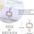 wholesale 925 Sterling Silver Double Heart with Number 70 Charm Pendant Necklaces Gifts for Women and Girls-0-3