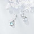 wholesale 925 Sterling Silver Teardrop Filigree Opal Drop Earrings - Gifts for Her-0-3