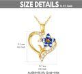wholesale 14K Real Gold & Moissanite Orchid Flower Heart Pendant Necklace, Adjustable Chain, Hypoallergenic, Gift for Women-0-5