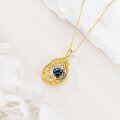 wholesale Sterling Silver Yellow Gold Plated Gemstone Tree of Life Pendant Necklace-0-8
