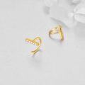 wholesale Gold 14k Diamond Studs Minimalist Bar Drop Earring Set Elegant Gift for Her-0-1
