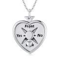 wholesale 925 Sterling Silver Heart-Shaped Celtic Knot Compass Locket Necklace for Women-0-0