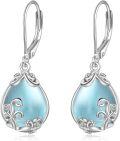 wholesale 925 Sterling Silver Blue Opalite Drop Earring Leverbacks for Women-0-23