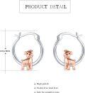 wholesale 925 Sterling Silver Puppy Hoop Earrings - Adorable Animal Jewelry for Girls-0-5