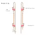 wholesale 925 Sterling Silver Flamingo Drop Earrings Pink Gift for Her-0-4