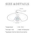 wholesale 925 Sterling Silver Celtic Knot Pentagram Moonstone Charm Bracelet-0-4