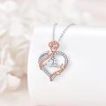 wholesale 925 Sterling Silver Rose Heart Necklace Wholesale With 25 Charm-0-3