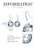 TOUPOP Sterling Silver Crystal Flamingo Earrings Palm Tree Jewelry Gifts-0-5