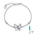 wholesale 925 Sterling Silver Butterfly Memorial Ashes Holder Bracelet with Funnel and Tube Set-0-0