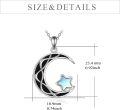 wholesale 925 Sterling Silver Moon Star Pendant Necklace Celestial Jewelry for Women Girls Gifts-0-5