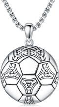 wholesale 925 Sterling Silver Sports Pendant Necklace  - Soccer Ball Design for Men-0-0