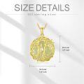 wholesale 14K Gold Sterling Silver Jade Tree of Life Necklace for Women-0-9